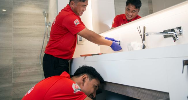 plumbing maintenance work by Transguard Living