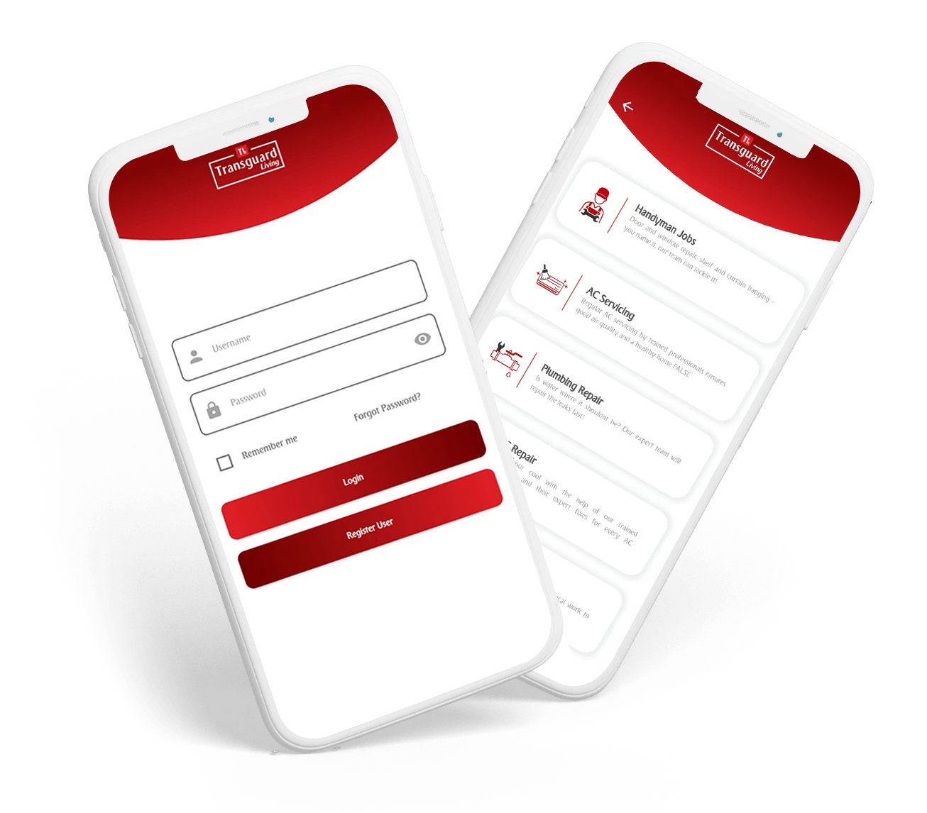 Transguard Living Mobile Application