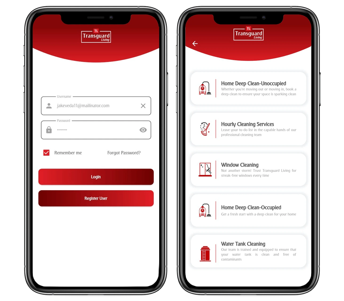 Transguard Living Mobile App
